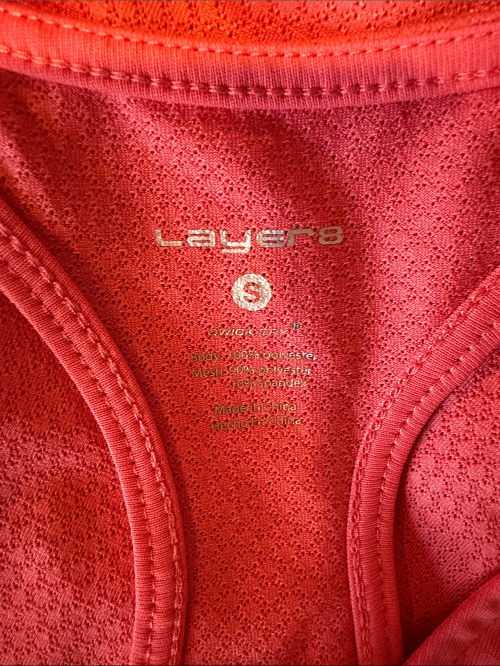 Layer 8 Coral Racerback Performance Tank - Picture 4 of 5